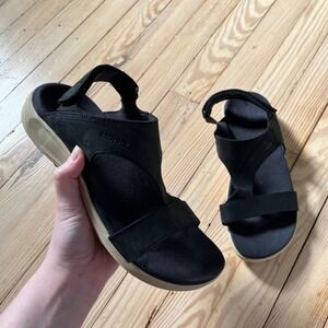 Merrell District Mendi Backstrap Sandals Womens 9 Black Leather J006772 Strappy